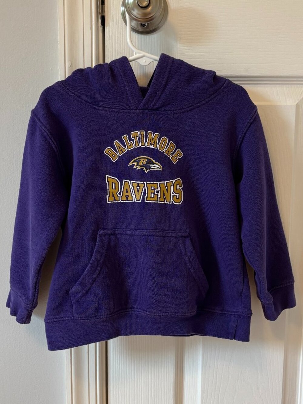 NFL TEAM APPAREL Baltimore Ravens Kids Purple Hoodie Sweatshirt Size 3T - Picture 2 of 7